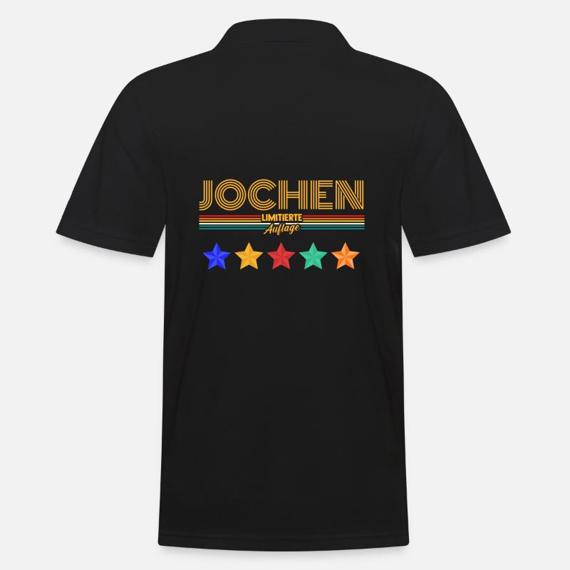 Jochen - Männer Poloshirt - Schwarz