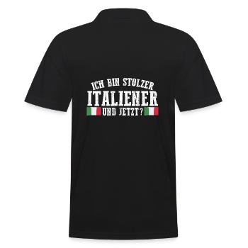 Italiener Italien - Männer Poloshirt - Schwarz - Hinten - Kai (181cm)