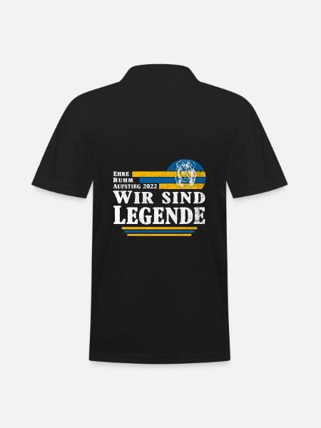 Braunschweig Fußball Aufstieg 2022 - Männer Poloshirt - Schwarz