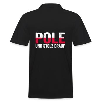 Pole Polnisch Polen - Männer Poloshirt - Schwarz - Hinten - Kai (181cm)