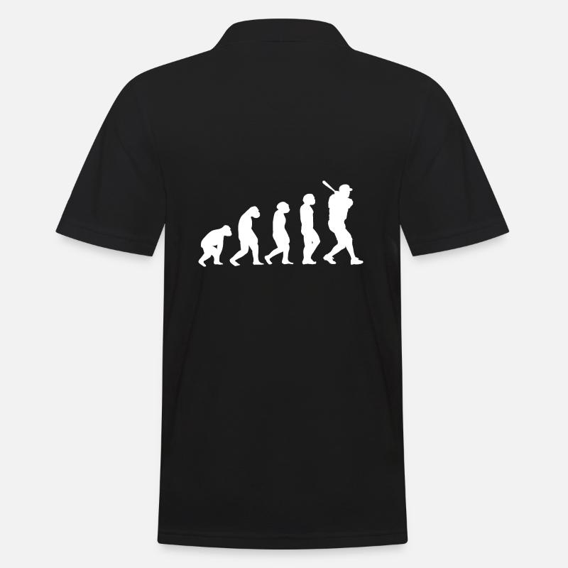 Baseball Player Evolution Baseball - Men's Polo Shirt - black