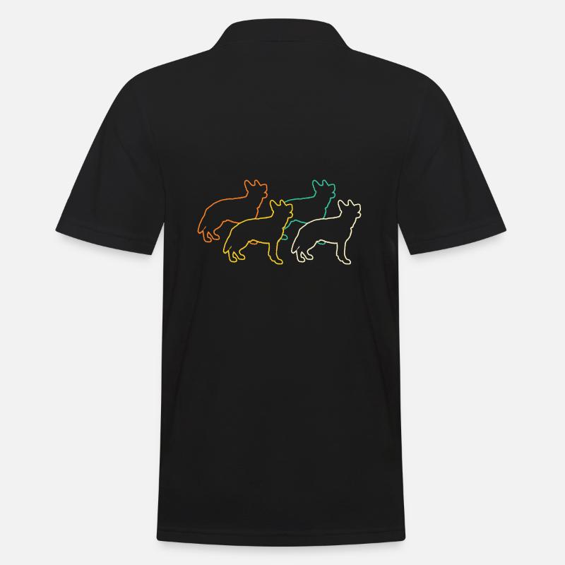 Hund Deutscher Schäferhund - Männer Poloshirt - Schwarz