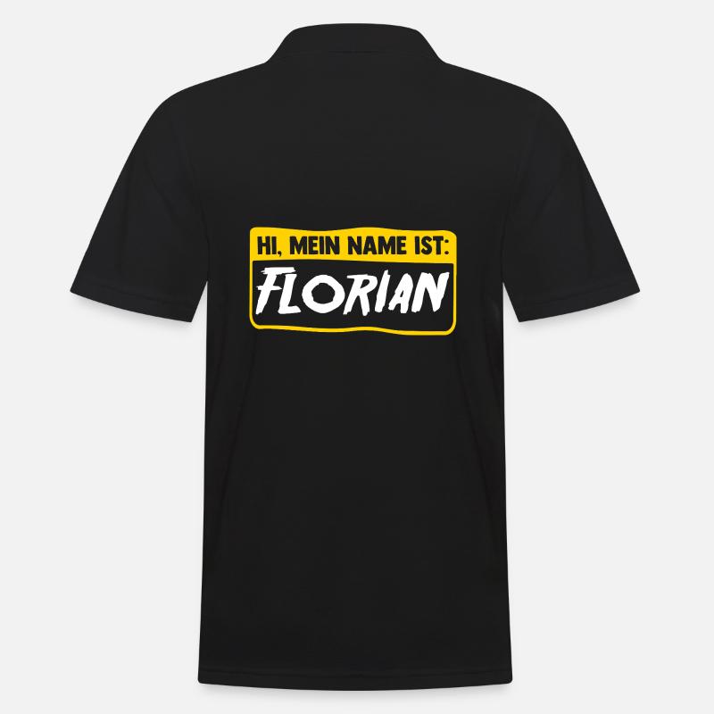 Florian - Männer Poloshirt - Schwarz