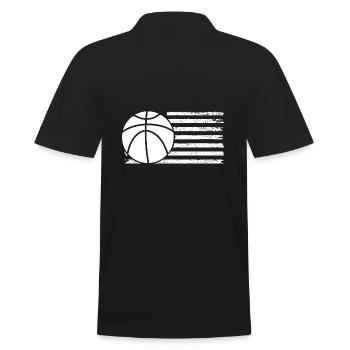 Basketballspieler Basketball - Männer Poloshirt - Schwarz - Hinten - Kai (181cm)