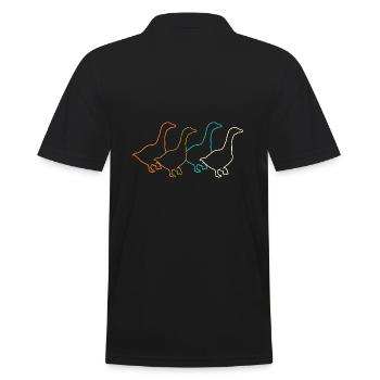 Goose - Men's Polo Shirt - black - Back - Kai (181cm)