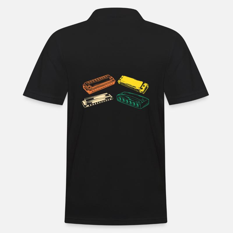 Harmonica Evolution Harmonica - Polo Homme - noir