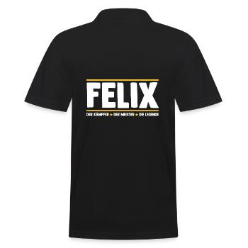 Felix - Men's Polo Shirt - black - Back - Kai (181cm)