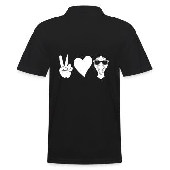 Gans - Männer Poloshirt - Schwarz - Hinten - Kai (181cm)