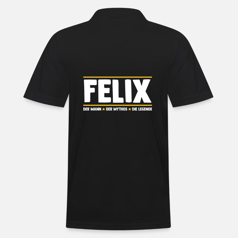Felix - Männer Poloshirt - Schwarz