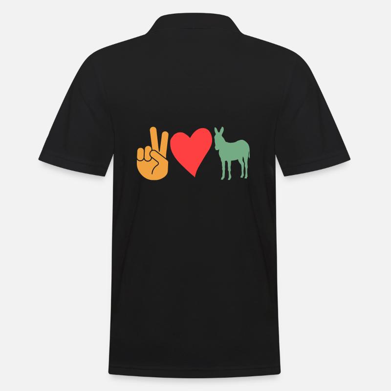 Esel - Männer Poloshirt - Schwarz