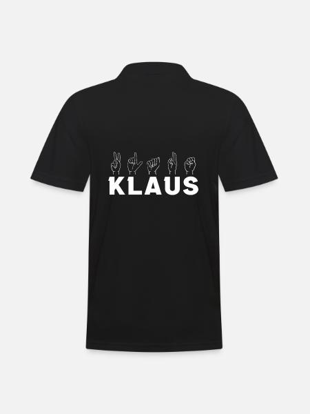 Sign Language Klaus - Men's Polo Shirt - black