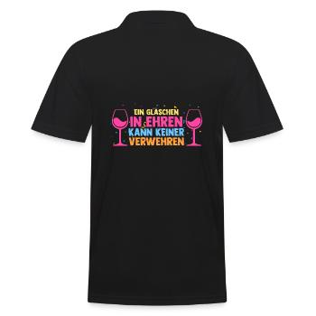 Karnevalskostüm Fasching Karneval - Männer Poloshirt - Schwarz - Hinten - Kai (181cm)