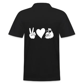 Chickens Hen - Men's Polo Shirt - black - Back - Kai (181cm)