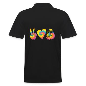 Chickens Hen - Men's Polo Shirt - black - Back - Kai (181cm)