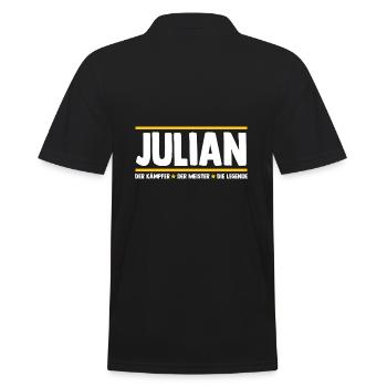 Julian - Männer Poloshirt - Schwarz - Hinten - Kai (181cm)