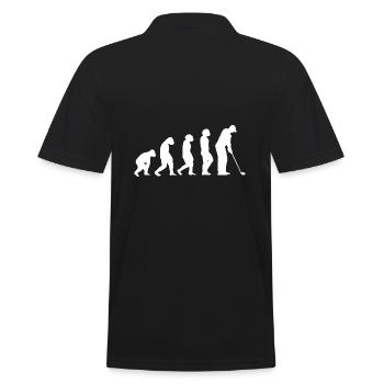 Golfspieler Evolution Golf - Männer Poloshirt - Schwarz - Hinten - Kai (181cm)