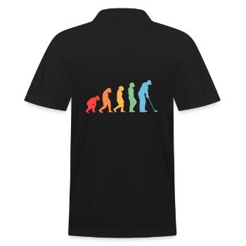Golfspieler Evolution Golf - Männer Poloshirt - Schwarz - Hinten - Kai (181cm)