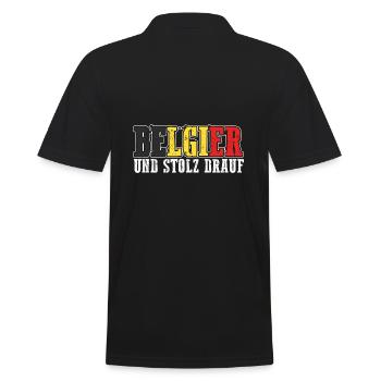 Belgier Belgisch Belgien - Männer Poloshirt - Schwarz - Hinten - Kai (181cm)