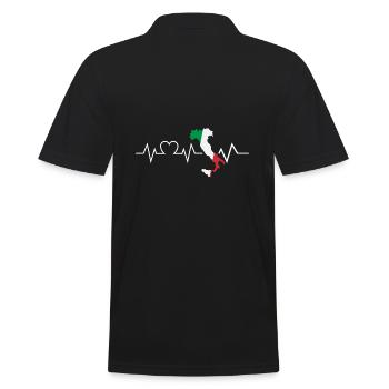 Italie Italien Italien Battement de cœur Italie - Polo Homme - noir - Dos - Kai (181cm)
