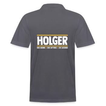 Holger - Polo Homme - charbon - Dos - Nico (186cm)