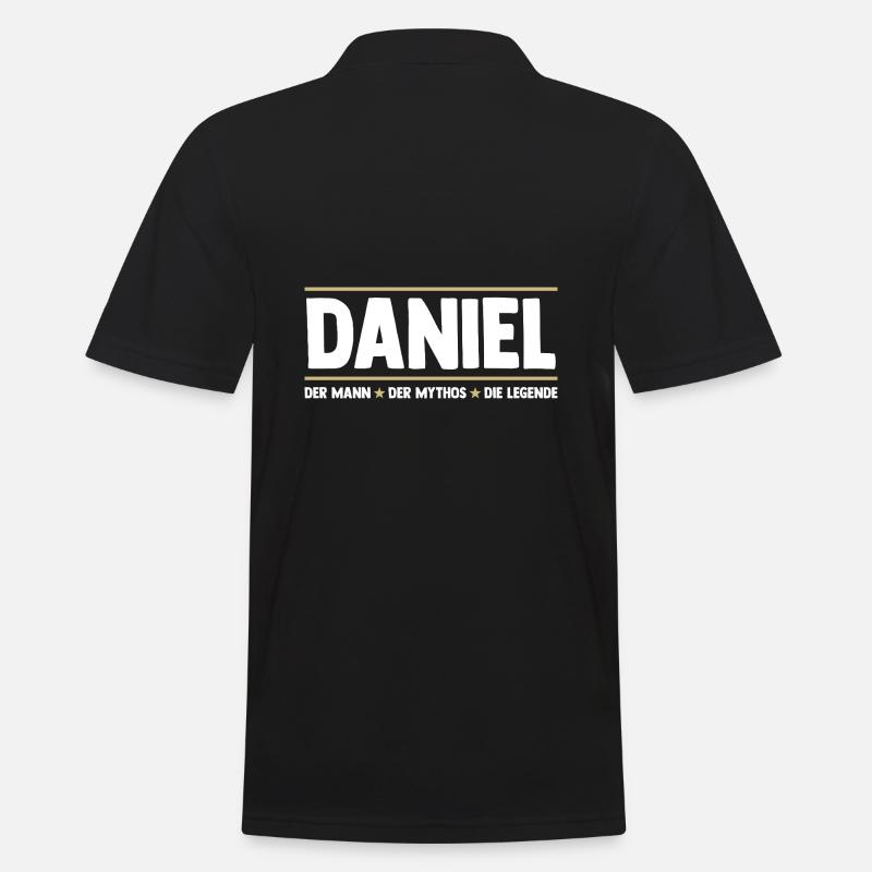 Daniel - Männer Poloshirt - Schwarz