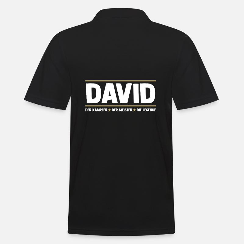 David - Männer Poloshirt - Schwarz