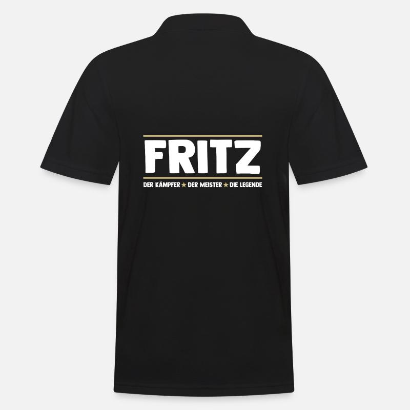Fritz - Männer Poloshirt - Schwarz