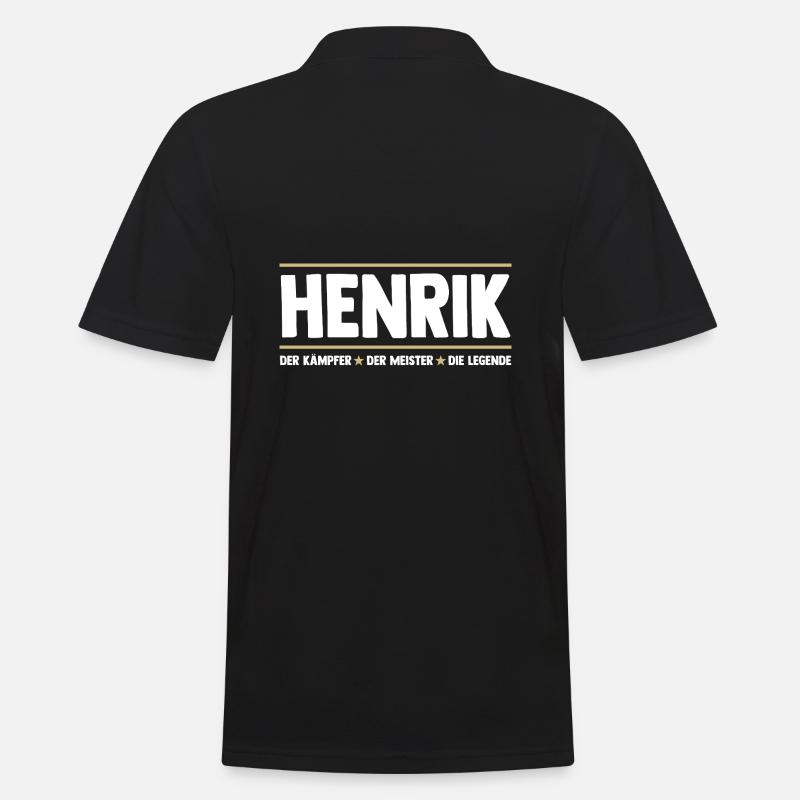 Henrik - Männer Poloshirt - Schwarz