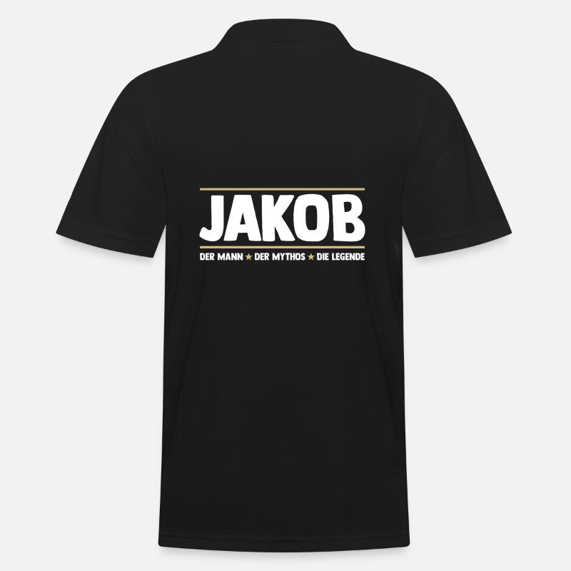 Jakob - Männer Poloshirt - Schwarz