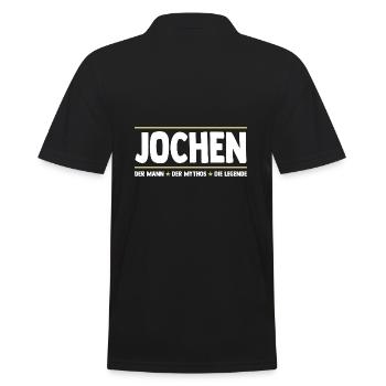 Jochen - Männer Poloshirt - Schwarz - Hinten - Kai (181cm)