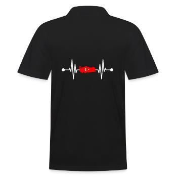 Türken Herzschlag Türkei - Männer Poloshirt - Schwarz - Hinten - Kai (181cm)