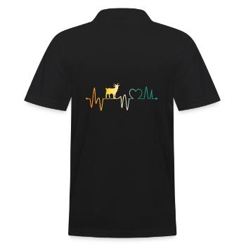Battement de cœur Chèvres - Polo Homme - noir - Dos - Kai (181cm)