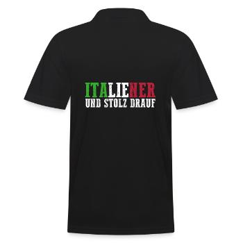Italiener Italien - Männer Poloshirt - Schwarz - Hinten - Kai (181cm)
