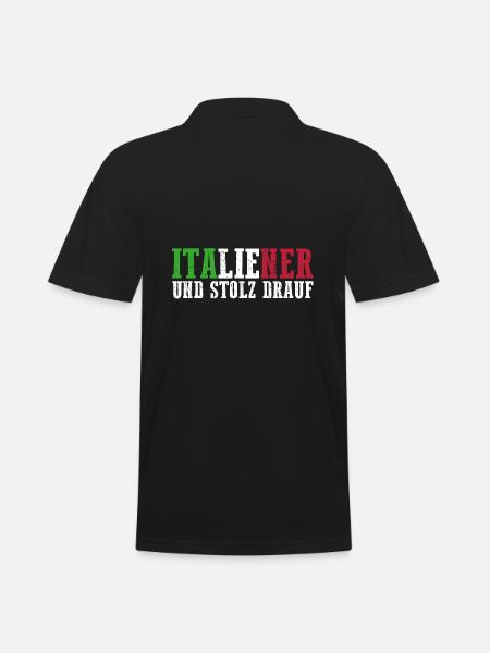 Italiener Italien - Männer Poloshirt - Schwarz