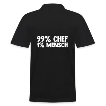Teamleiter Chef Abschied - Männer Poloshirt - Schwarz - Hinten - Kai (181cm)