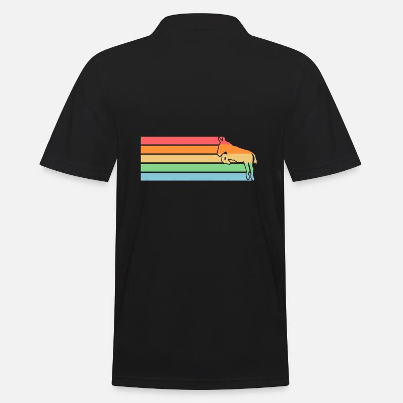 Esel - Männer Poloshirt - Schwarz