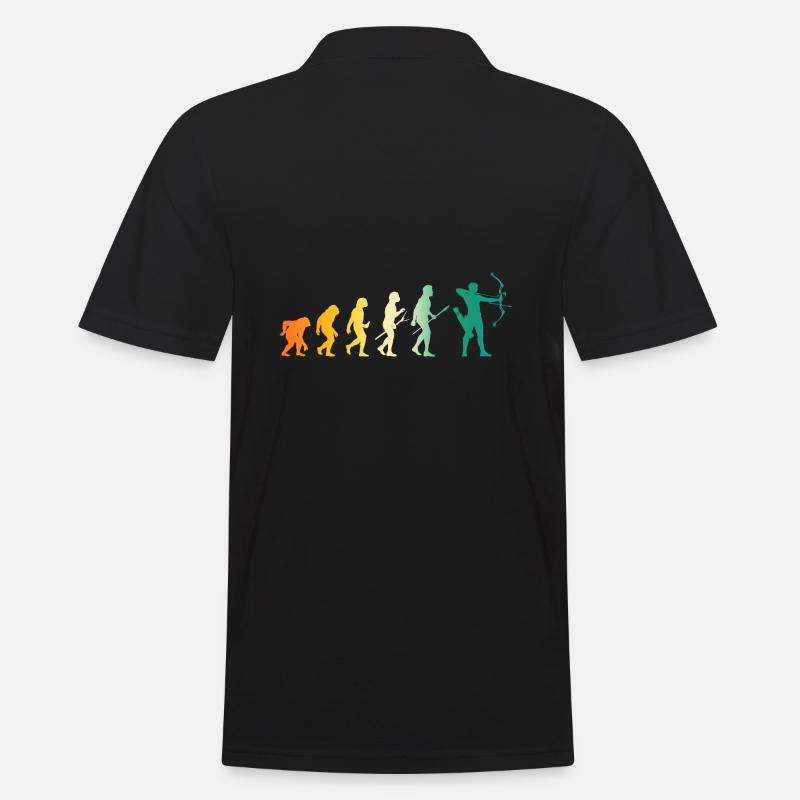Bogenschütze Evolution Bogenschießen - Männer Poloshirt - Schwarz