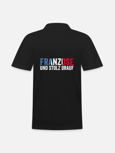 Franzose Französisch Frankreich - Pikétröja herr - svart