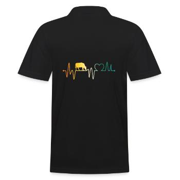 Vache Highland Bovins Vaches - Polo Homme - noir - Dos - Kai (181cm)