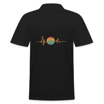 Golfspieler Herzschlag Golf - Männer Poloshirt - Schwarz - Hinten - Kai (181cm)