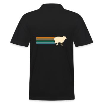 Schäfer Schaf - Männer Poloshirt - Schwarz - Hinten - Kai (181cm)