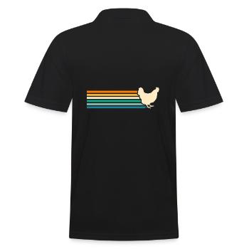 Chickens Hen - Men's Polo Shirt - black - Back - Kai (181cm)