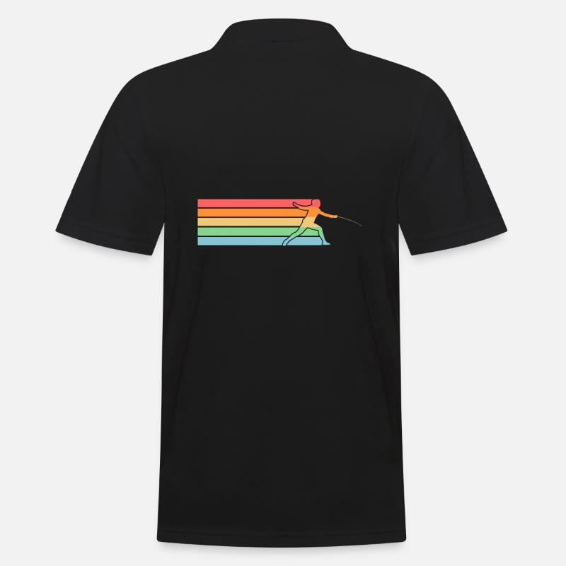 Fechter Fechten - Männer Poloshirt - Schwarz