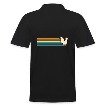 Chicken Rooster - Men's Polo Shirt - black - Back - Kai (181cm)