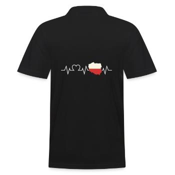 Polonais Heartbeat Pologne - Polo Homme - noir - Dos - Kai (181cm)