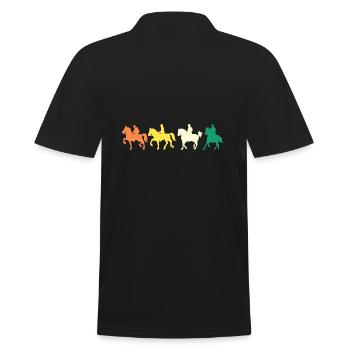 Monter des chevaux Evolution - Polo Homme - noir - Dos - Kai (181cm)