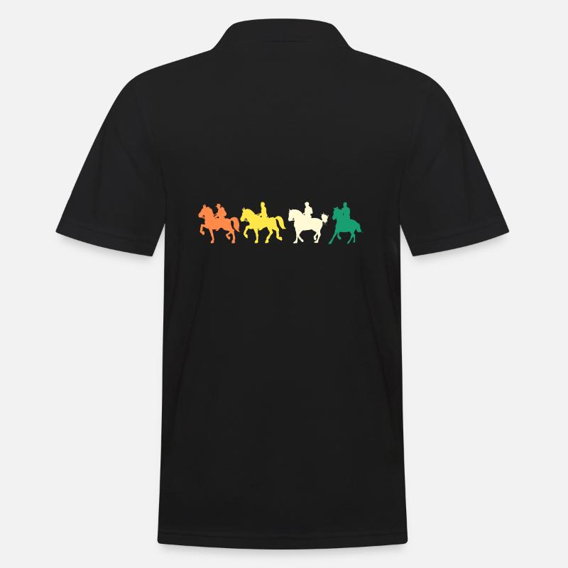 Reiten Evolution Pferde - Männer Poloshirt - Schwarz