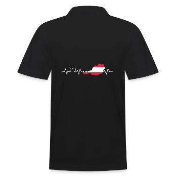 Austrian Heartbeat Austria - Men's Polo Shirt - black - Back - Kai (181cm)