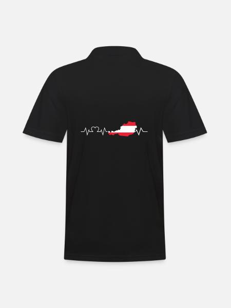 Austrian Heartbeat Austria - Men's Polo Shirt - black