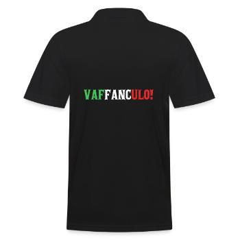Italy Italian Vaffanculo - Men's Polo Shirt - black - Back - Kai (181cm)